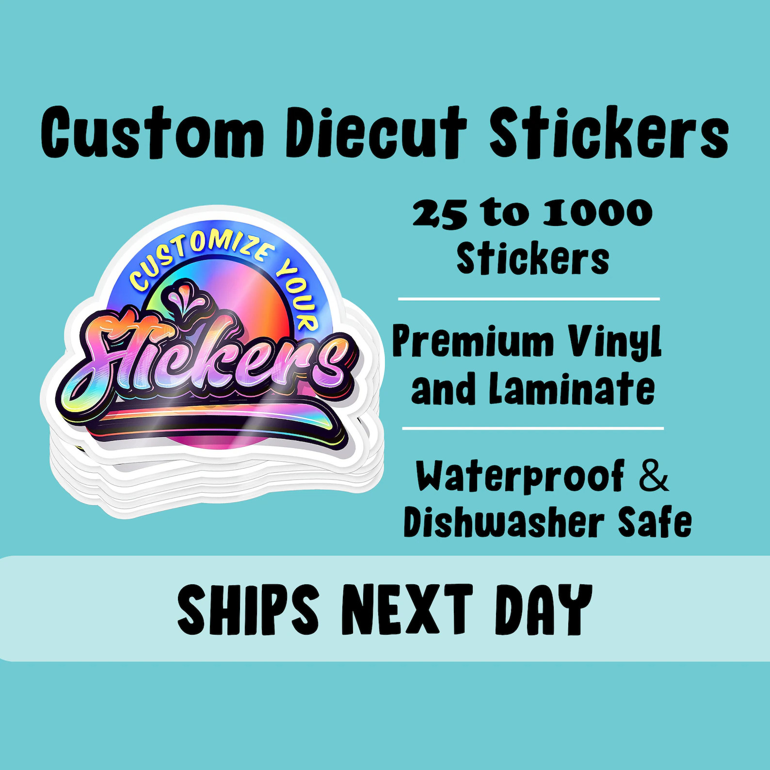 Custom Vinyl Stickers/ Die Cut Stickers/ Logo Stickers/ Bulk Business Stickers
