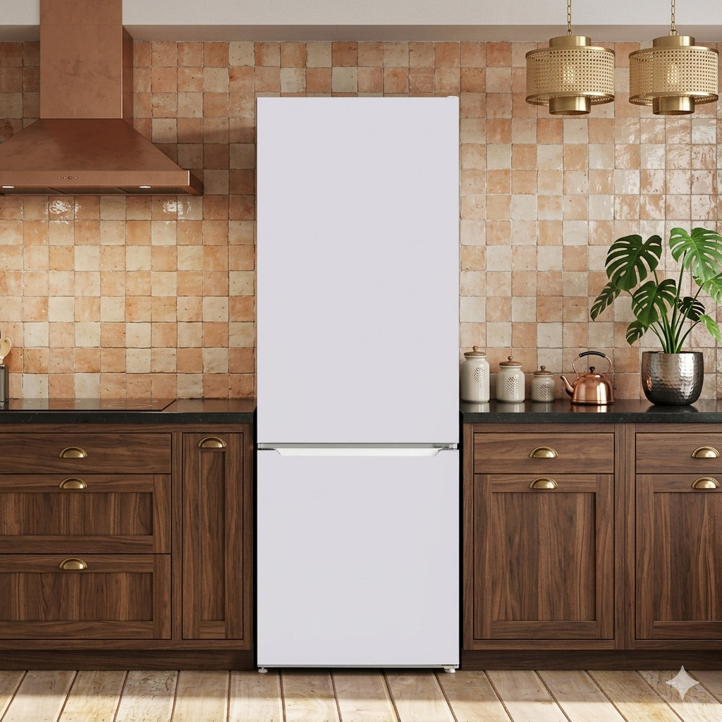 Off White Matte Finish Fridge Wrap Peel and Stick Vinyl Cover