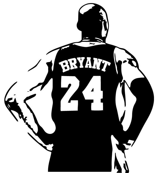 Kobe Bryant vinyl decal sticker basketball lakers 24 8 car window laptop cup