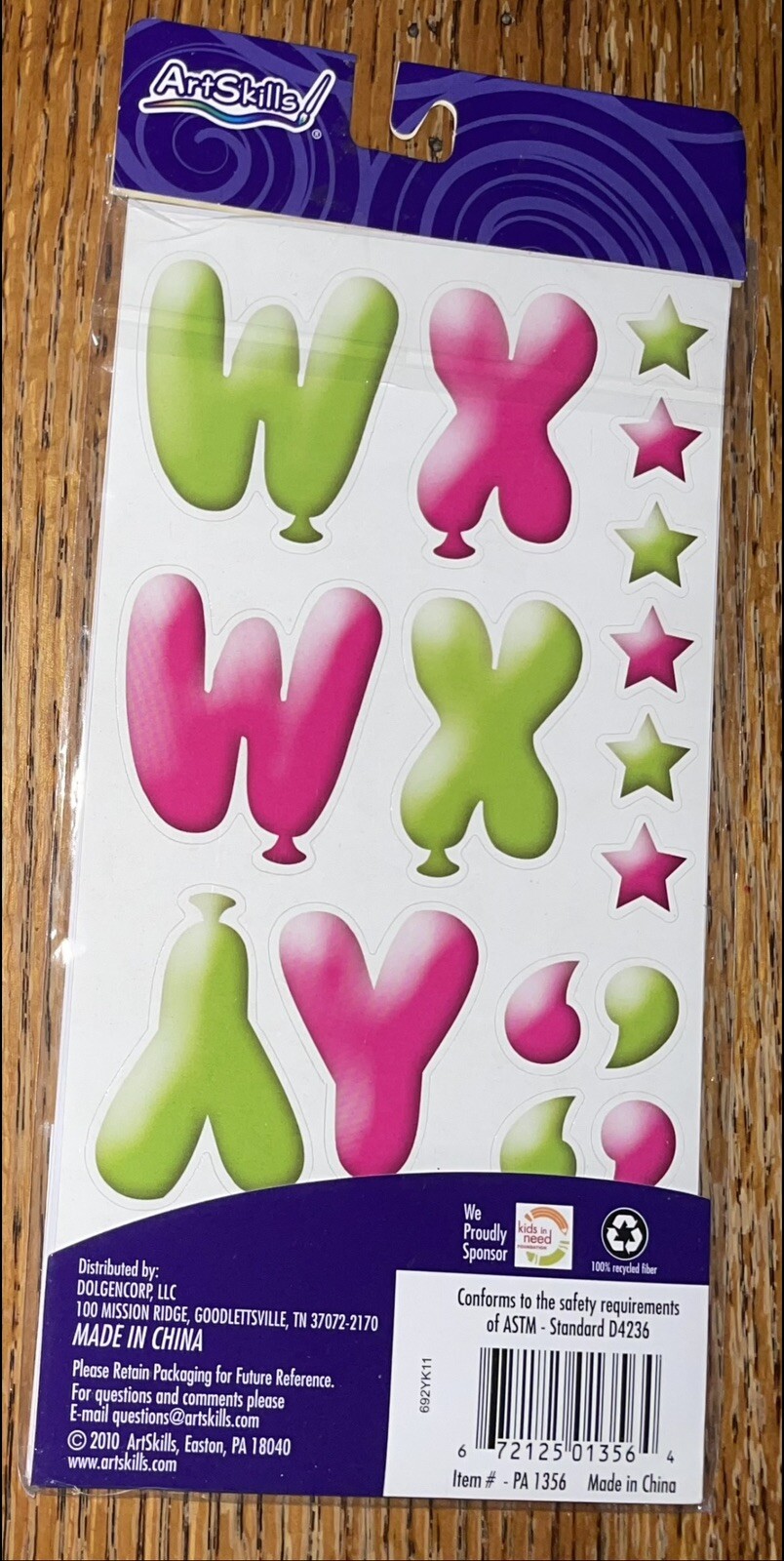 Art Skills Balloon Alphas Alphabet Letters & Symbols Birthday 6 Sheets Scrapbook