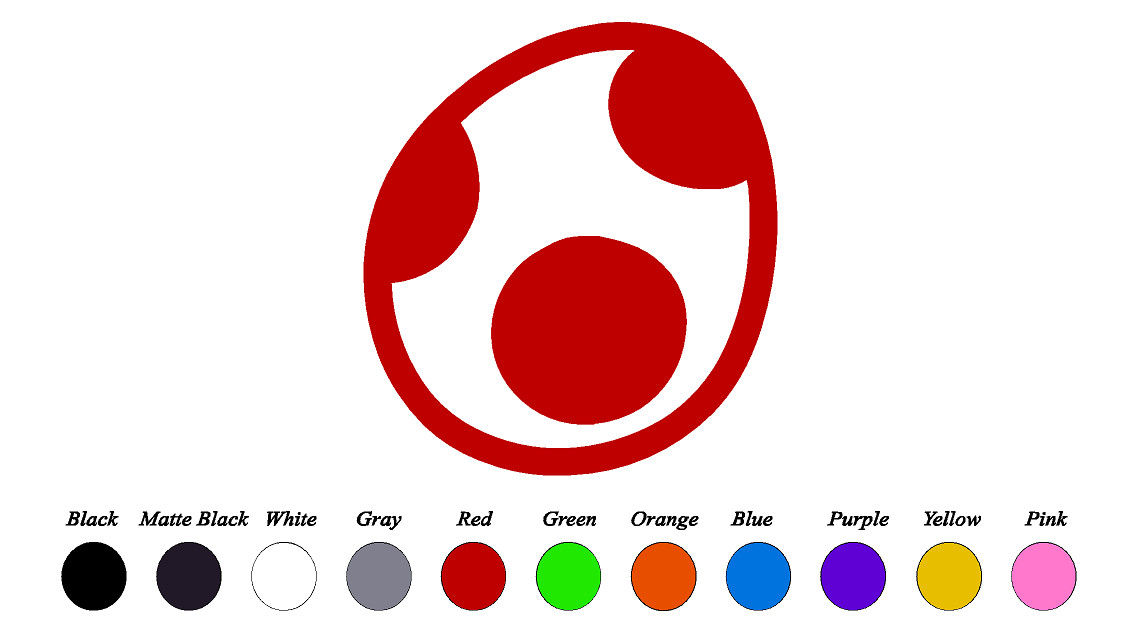 YOSHI Egg LOGO Vinyl Decal Sticker Emblem Side Car Truck Window 4″ 6″ 8″