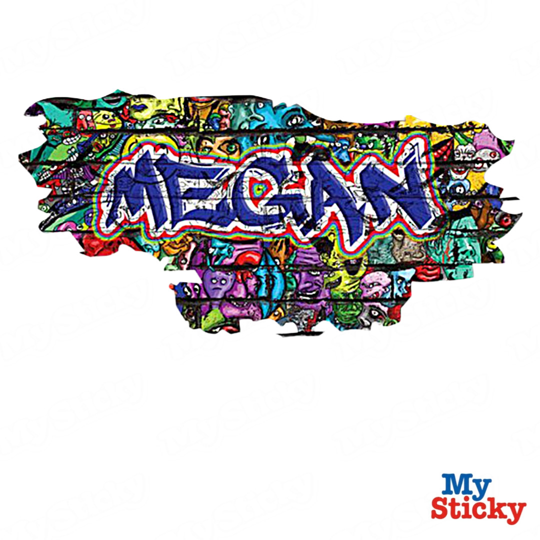 Personalized Graffiti Name Wall Decal Custom Bedroom Wall Sticker Mural Decor