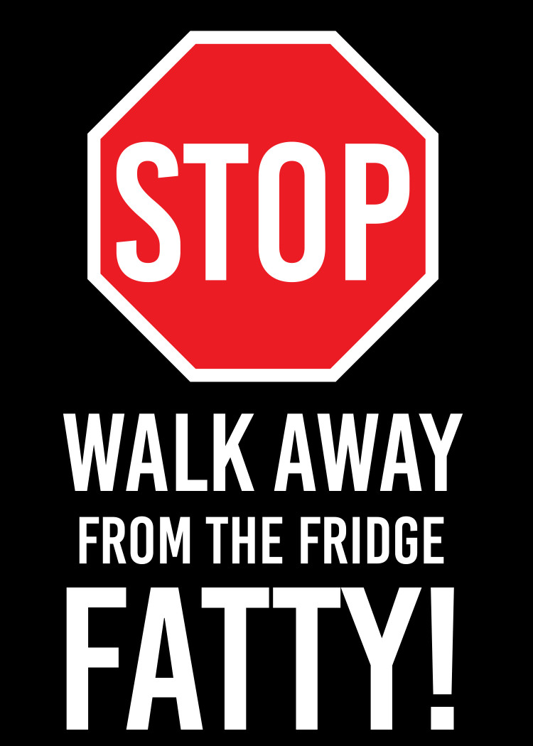 “Walk Away Fatty!” Fridge Magnet Kitchen Home Decor – 3.5″ x 2.5″ Made in USA