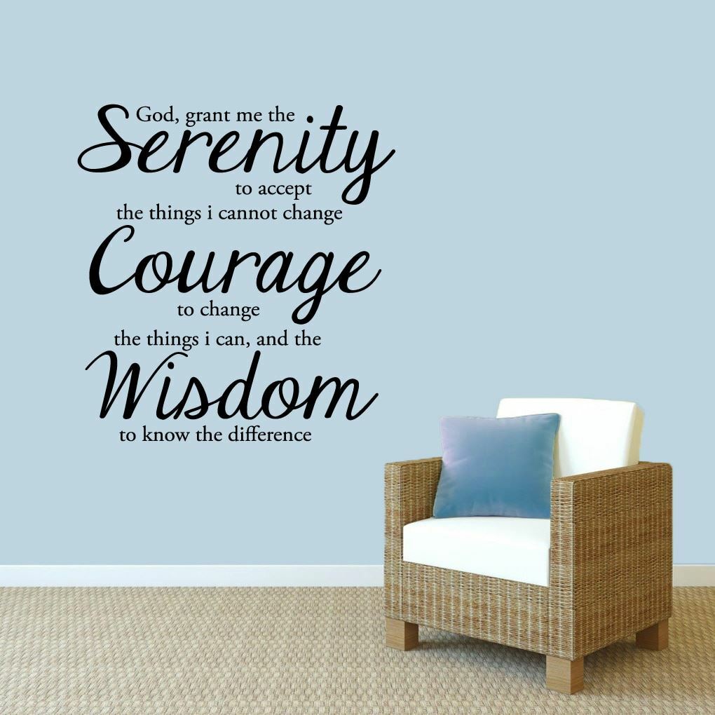 Serenity Prayer Wall Decal – Prayer, Blessing, Entryway, Office, Bedroom, Decal