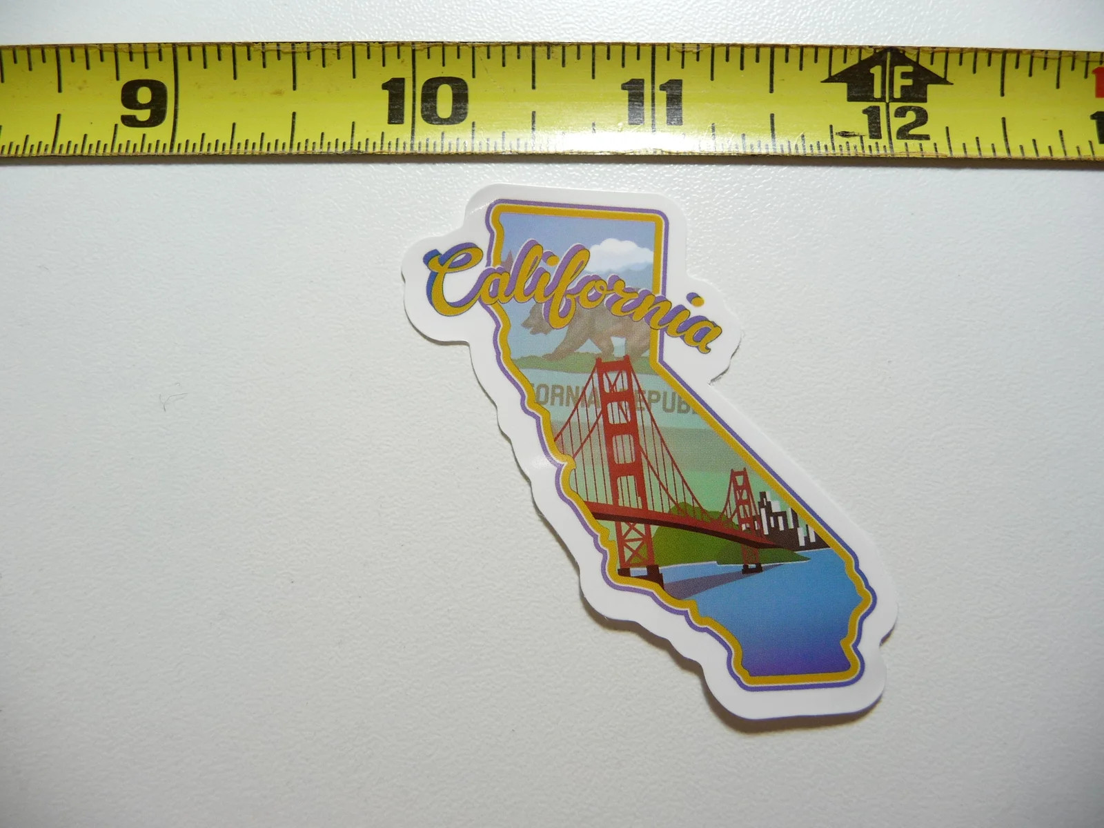 CALIFORNIA GOLDEN GATE BRIDGE FLAG SMALL STICKER DECAL PRIDE STATE