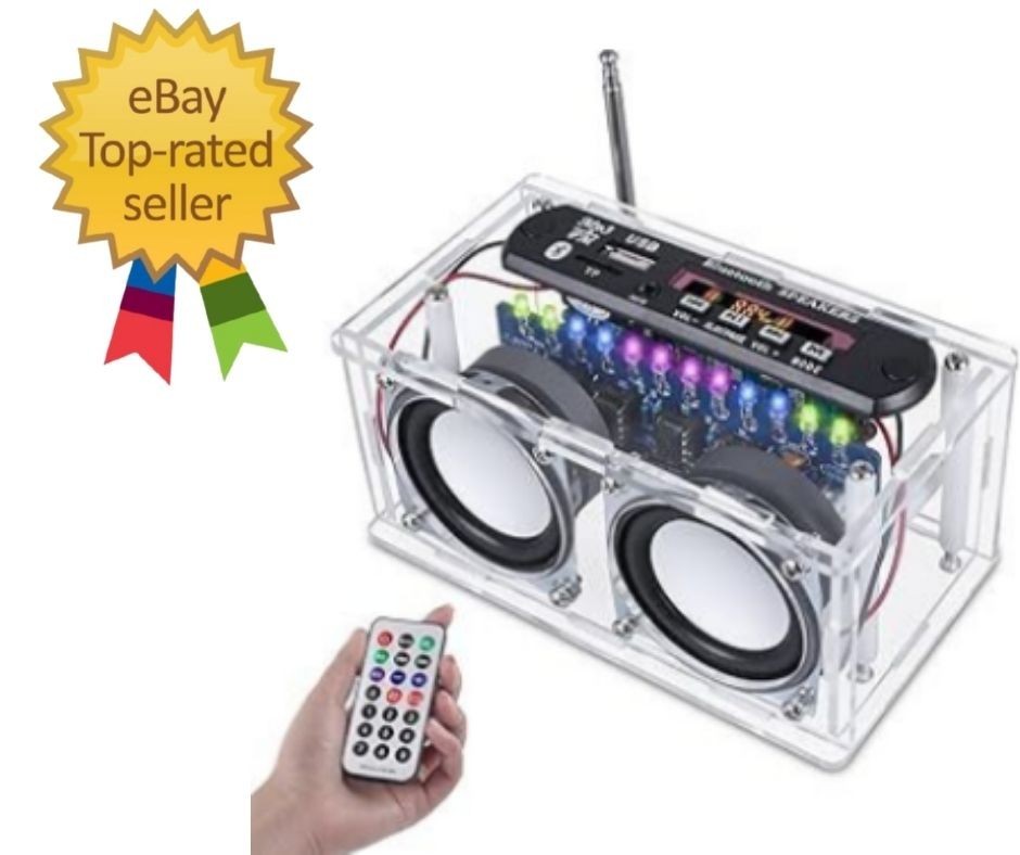 DIY Bluetooth-Compatible Speaker Kit,Recording Function FM Radio Soldering Pr…