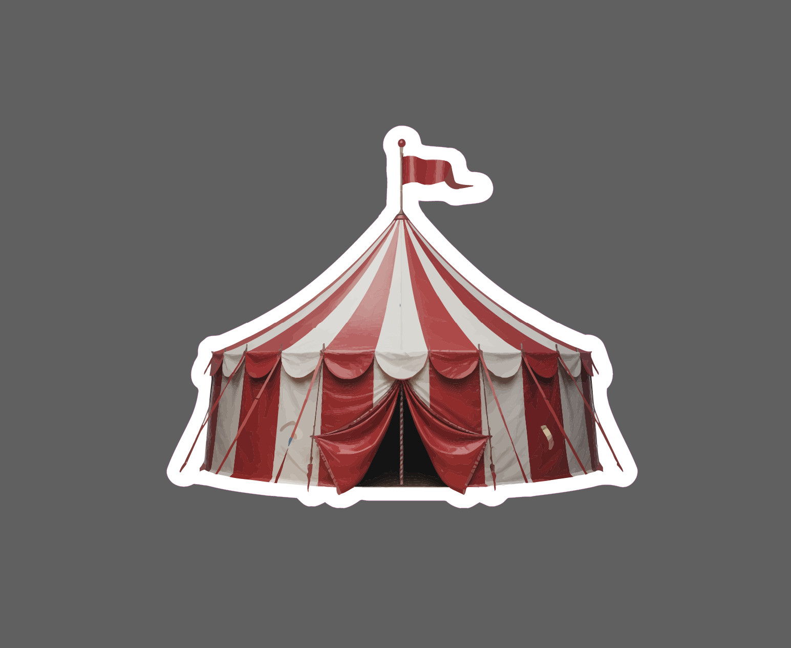 Circus Tent Sticker Waterproof Decal Clown Show Funny Humor Entertainment NEW