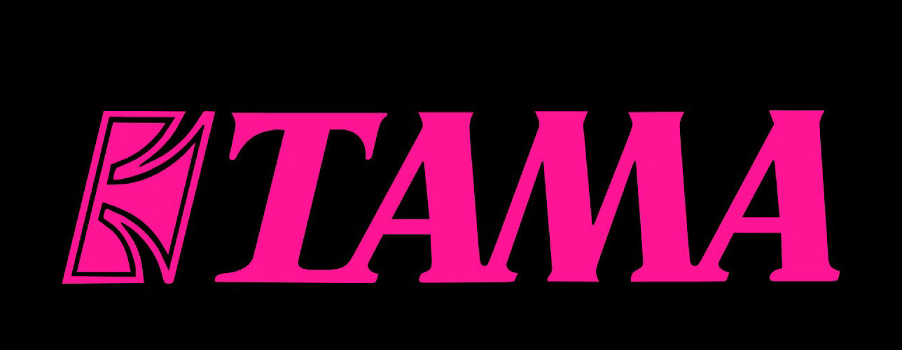 Tama Drums Logo 10″ Wide White Vinyl Decal Sticker Pair