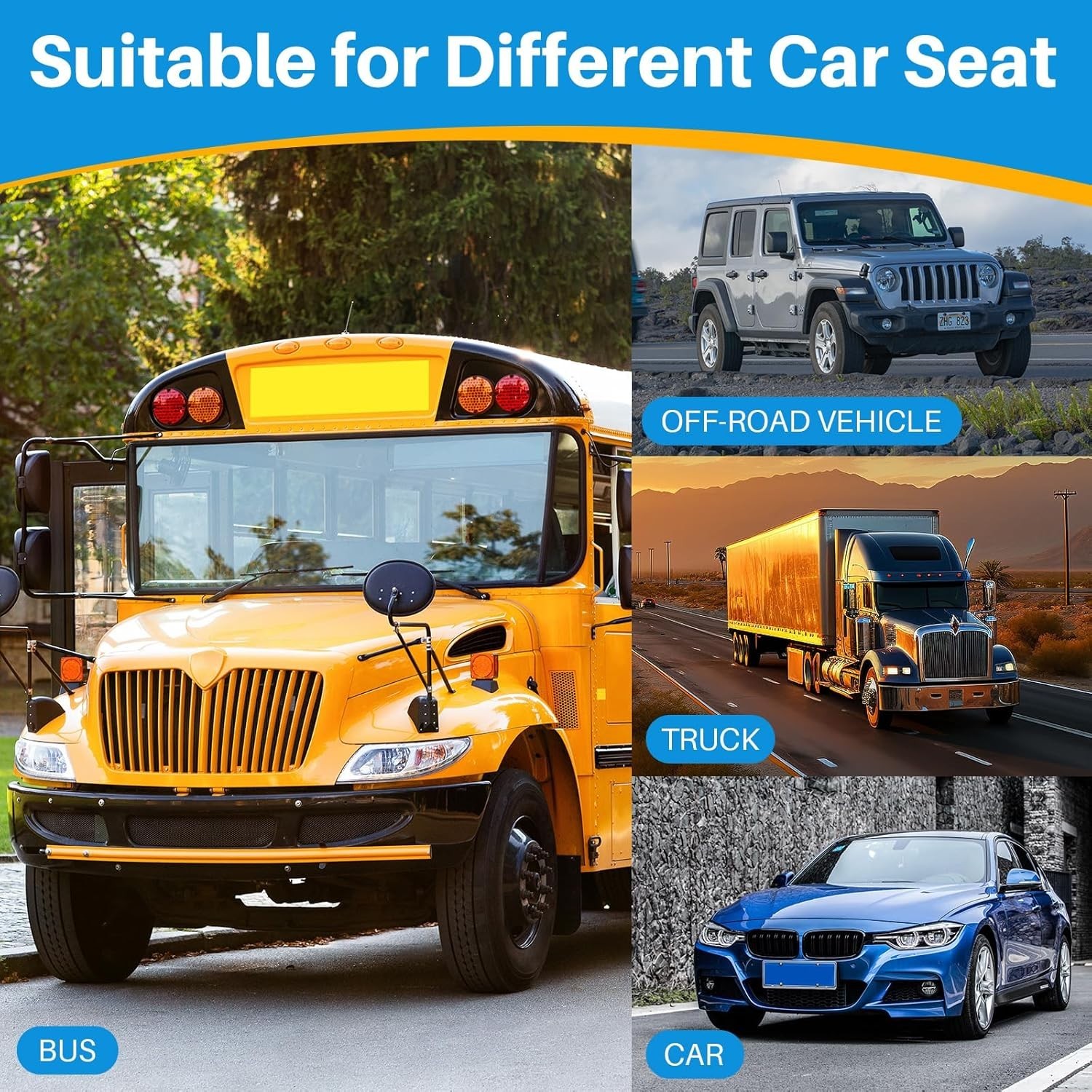 X Large Car Seat Cushion for Driving, Mprove Driving Vision/Posture, Truck Se…
