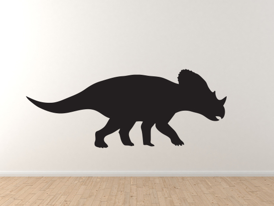 Dinosaur Silhouette #1 – Spiky Crest Triceratops Horn Beak – Vinyl Wall Decal