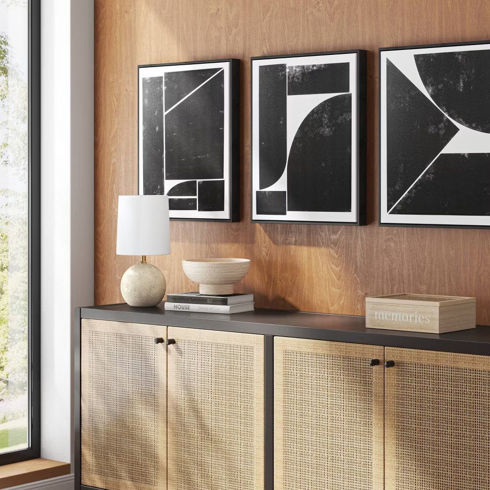 Threshold Minimalist Canvas Set of 3 16″x20″ Wall Modern Geometric Wall Art