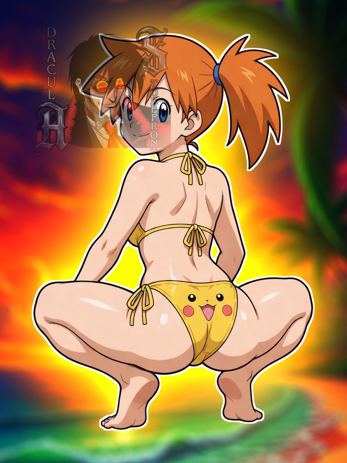 Adult Anime Waifu Pokemon Misty/ Kasumi 6″ Vinyl Sticker