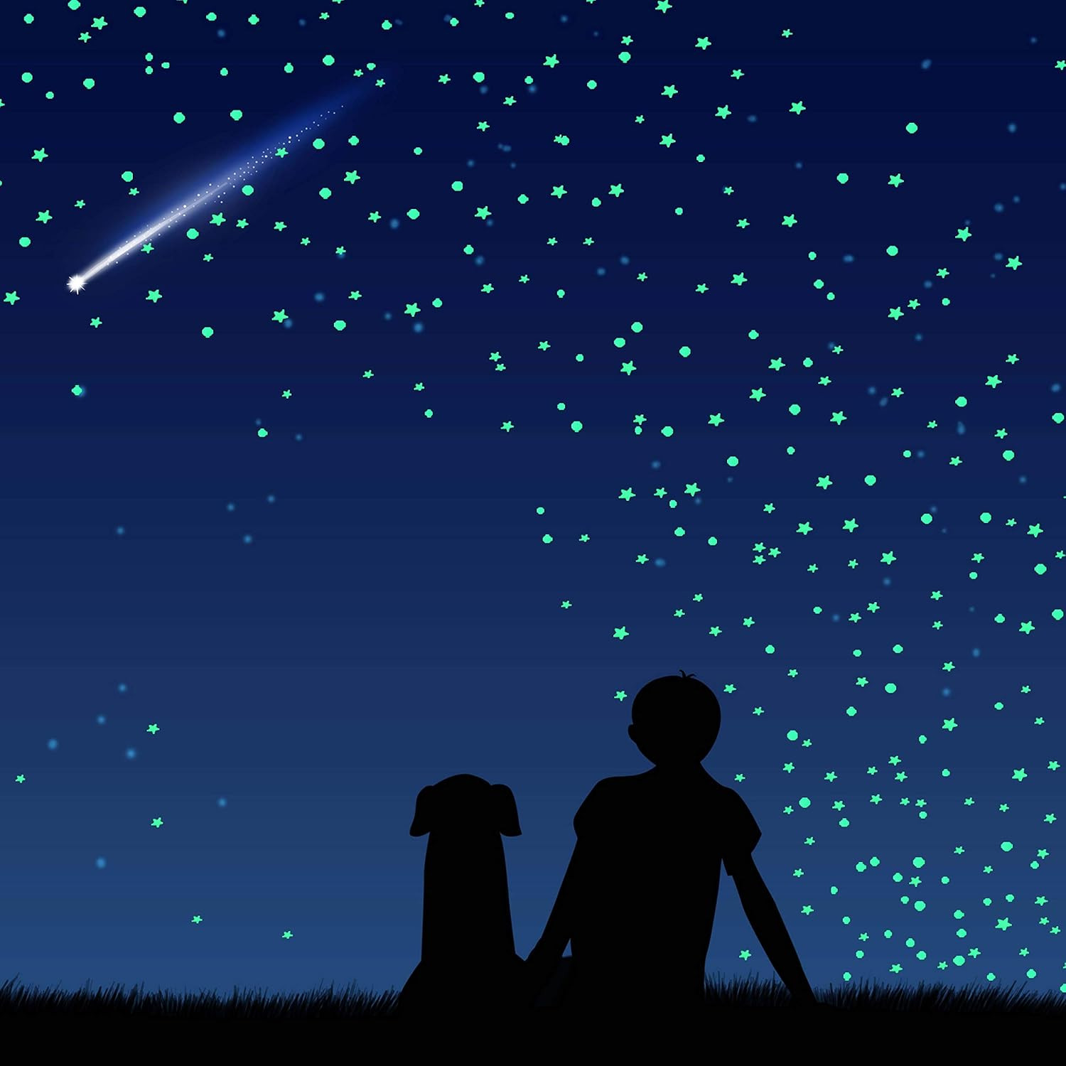 808 PCS Glow in the Dark Stars for Ceiling, Glowing Wall Decals Decor Stickers,