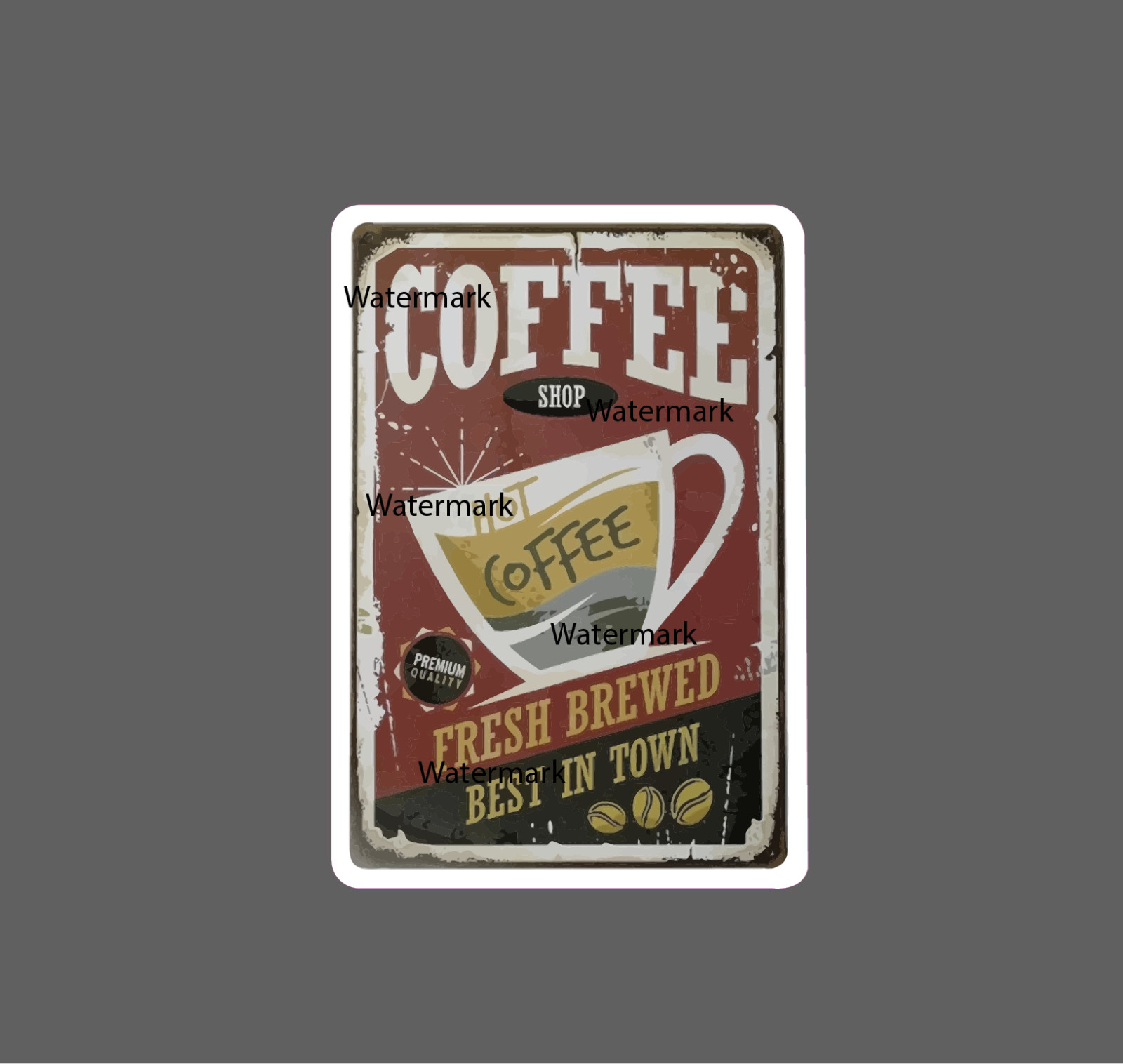 Coffee Shop Sticker Retro Waterproof NEW – Buy Any 4 For $1.75 EACH Storewide!
