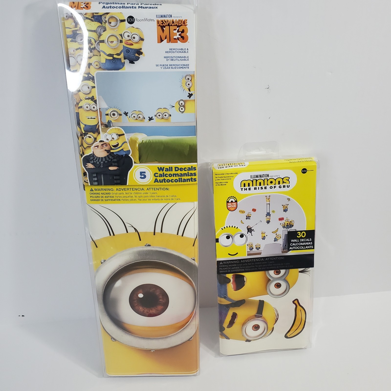 Minions Despicable Me Wall Decals Bundle Lot Of 2