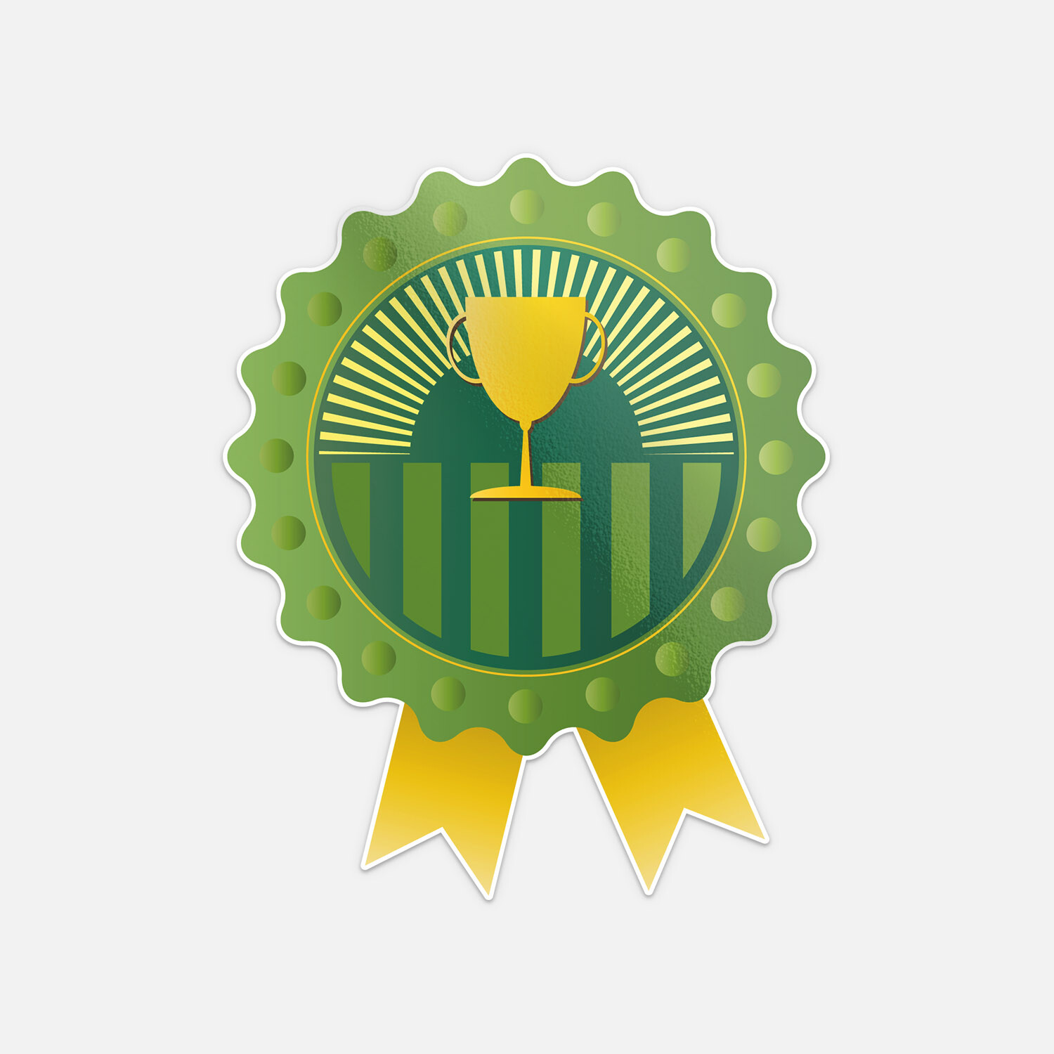 Trophy Badge Cup Vinyl Sticker Decal