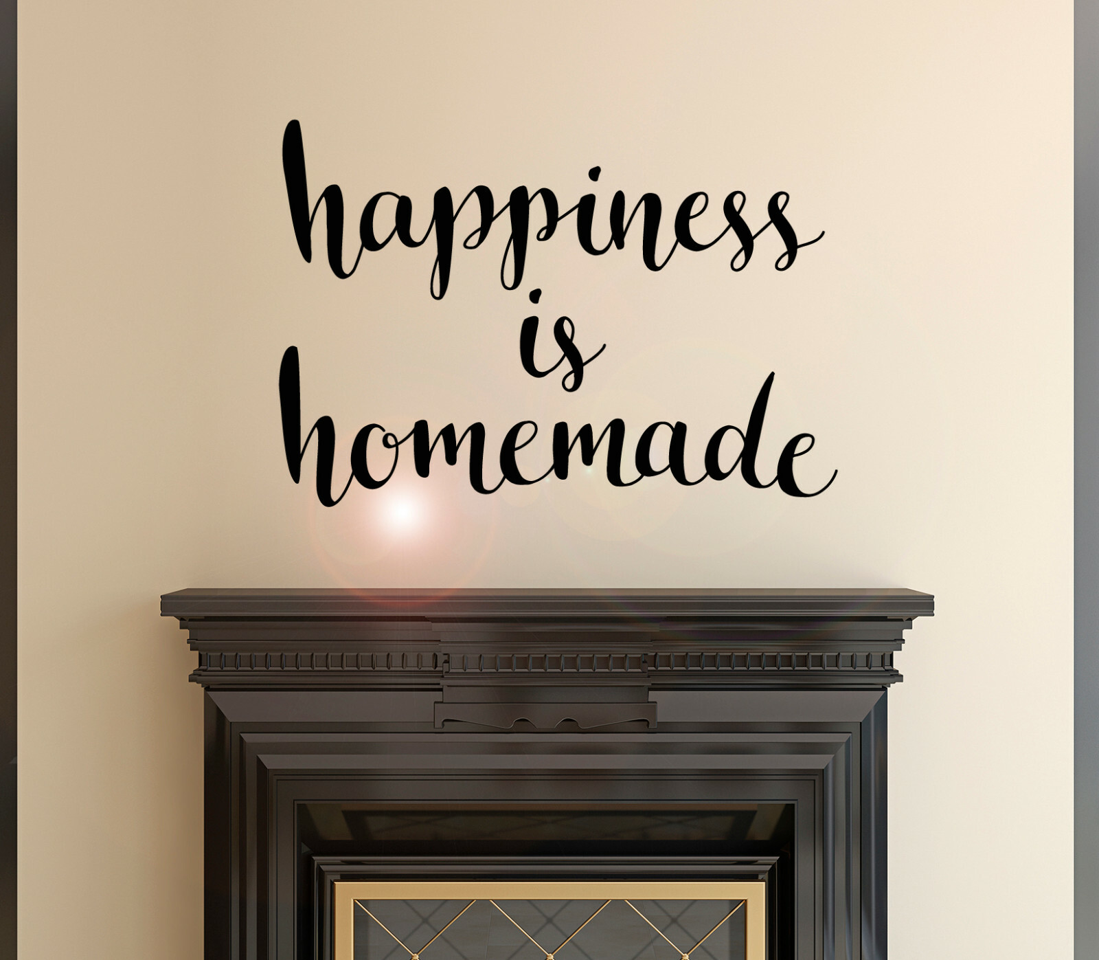 Vinyl Wall Decal Family Happiness Is Homemade Stickers 22.5 in x 15.5 in gz155