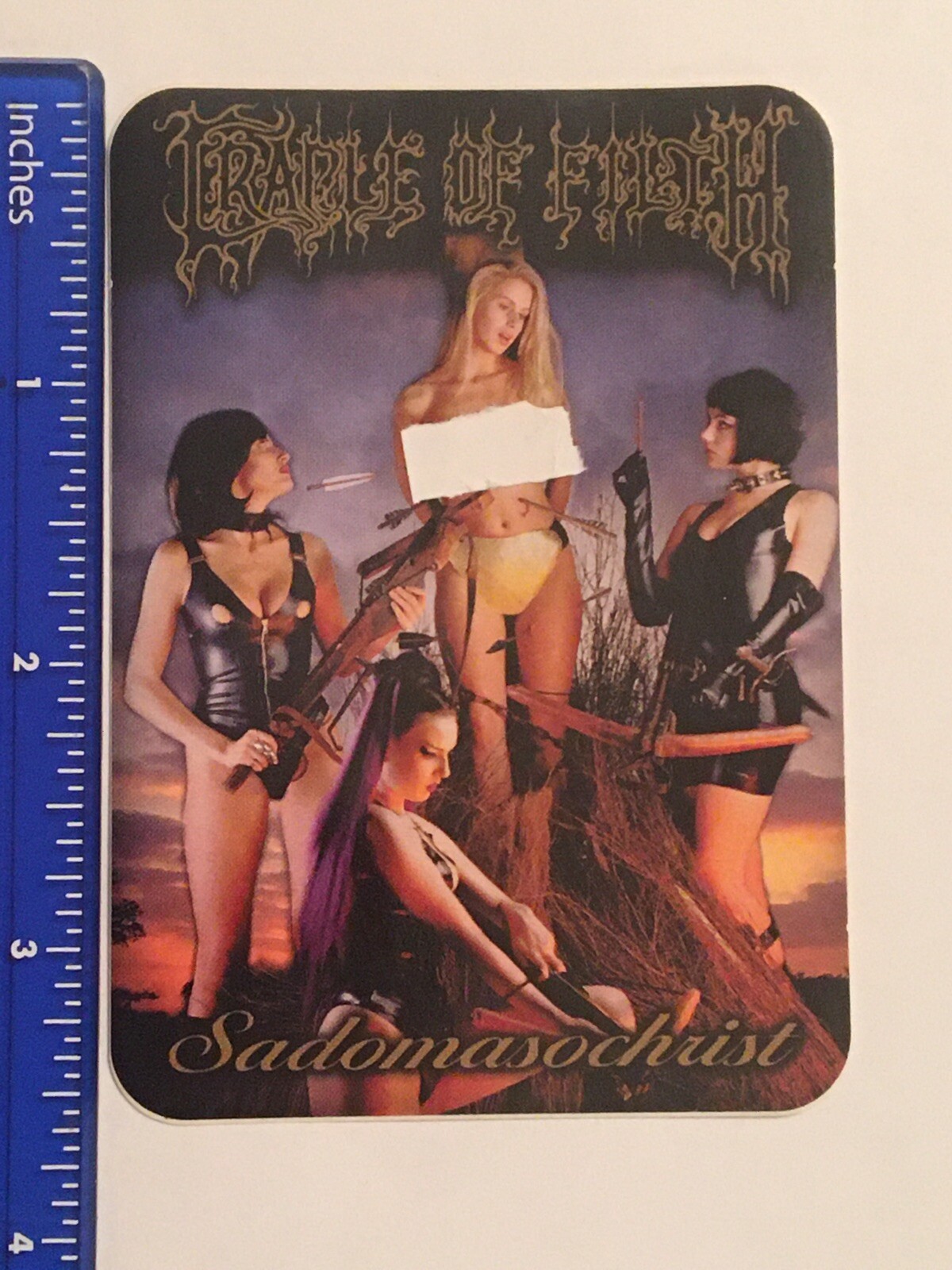 Cradle of Filth Sadomasochrist rectangle sticker decal roughly 2.75″x3.75″ 1998