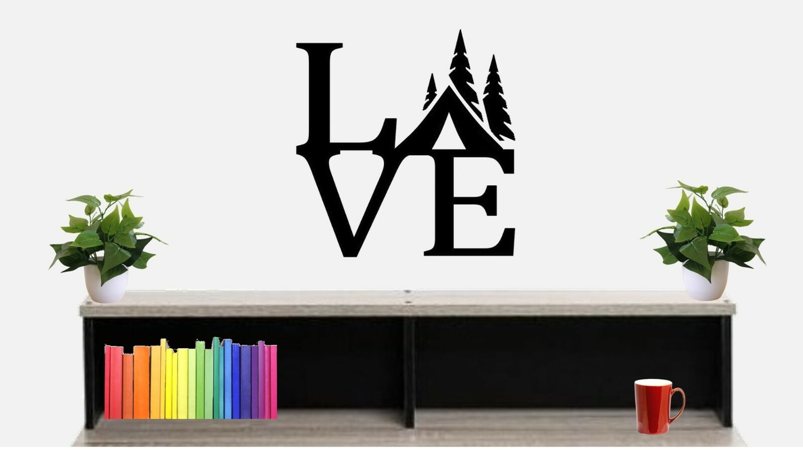 Camping Tent LOVE Adventure Wall Decal BG 492 Hike Hiker Hiking Camp Camper
