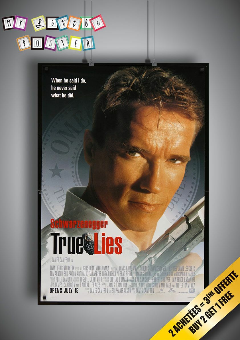 True Lies Arnold Schwarzenegger James Cameron Cult Movie Poster