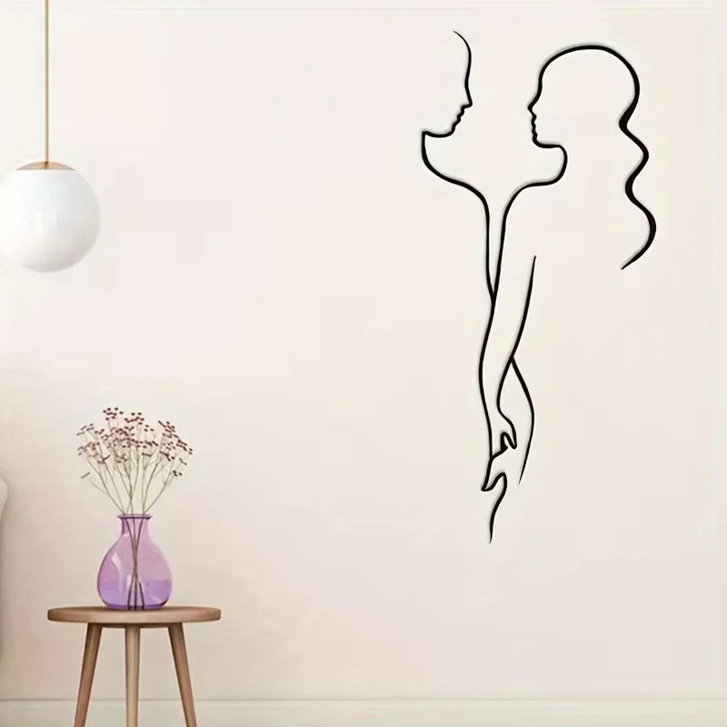 Abstract Couple Wall Decal Removable Sticker for Bedroom Living Room