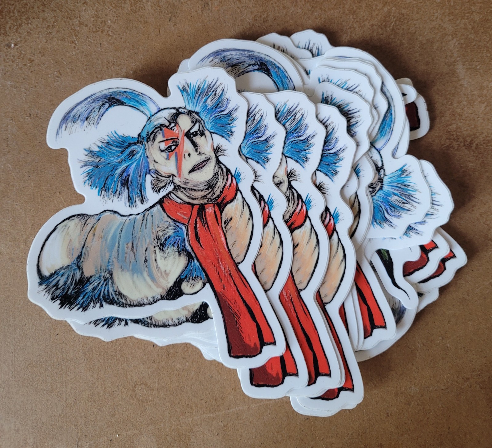 David Bowie as Jareth as The Labyrinth Worm Sticker, 3.5 x 4.5″, Jim Henson