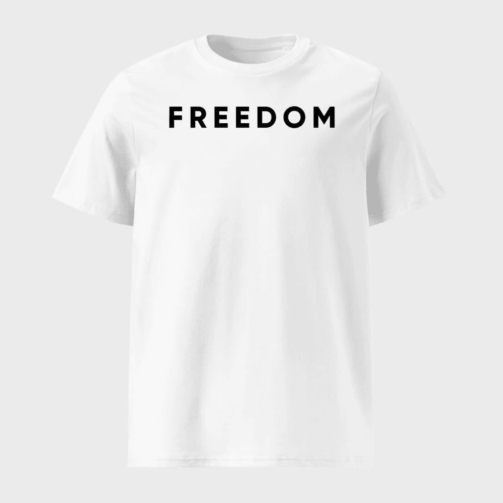 Charlie Kirk “Freedom” T-Shirt – White – Turning Point USA – S-XXL