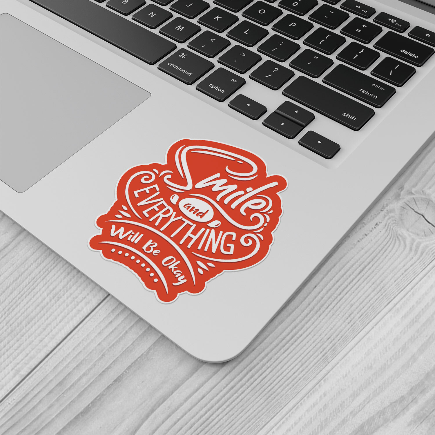 Smile And Everything Will Be Ok Car Bumper Vinyl Sticker Decal