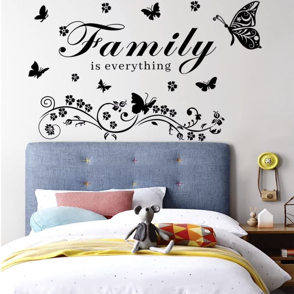 Family Wall Art Decal – Removable Wall Stickers Quotes ‘Family is Everything’…