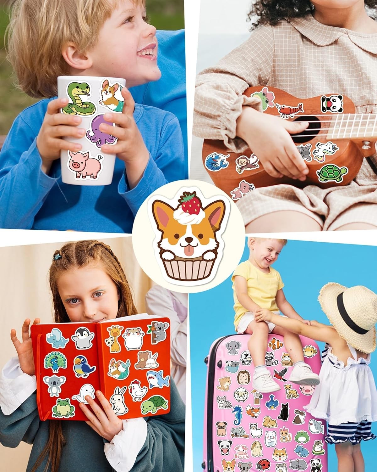 600 Pcs Stickers for Kids, Cute Water Bottle Stickers for Kids Waterproof, Vi…
