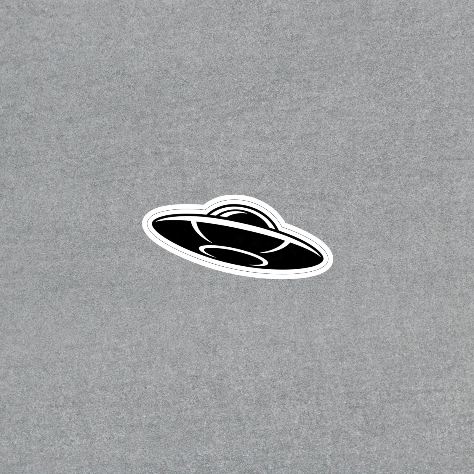 Black & White UFO Sticker for Sci-Fi Fans and Space Enthusiasts #6554