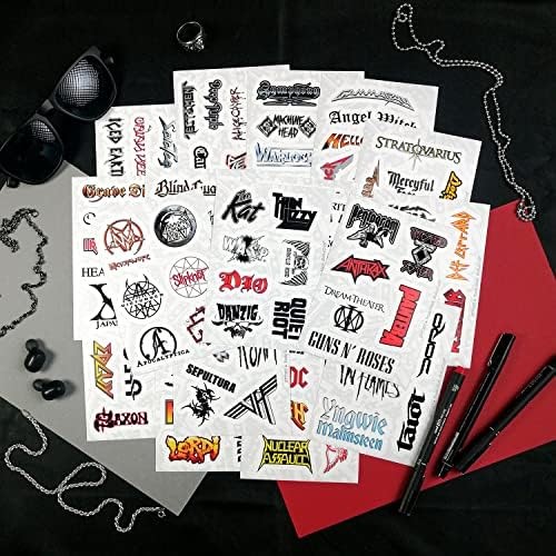 100Pcs Heavy Metal Band Stickers, Rock Stickers, Heavy Metal Gifts for Men and W