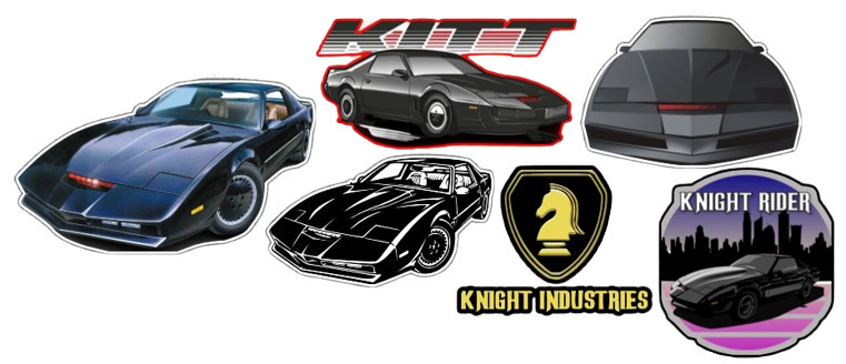 Knight Rider 80s TV series HQ Waterproof Sticker Set