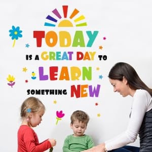 Inspirational Wall Decals for , Educational Quote Wall Stickers Boy Girl, Cla…