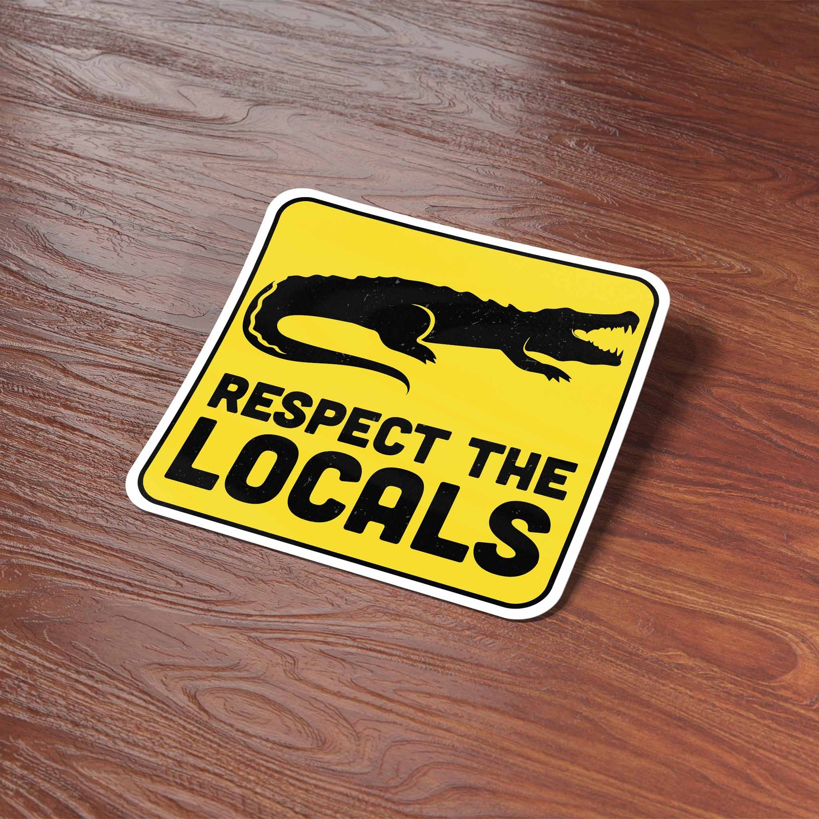Respect the Locals Gator Sticker – Funny Alligator Nature Decal