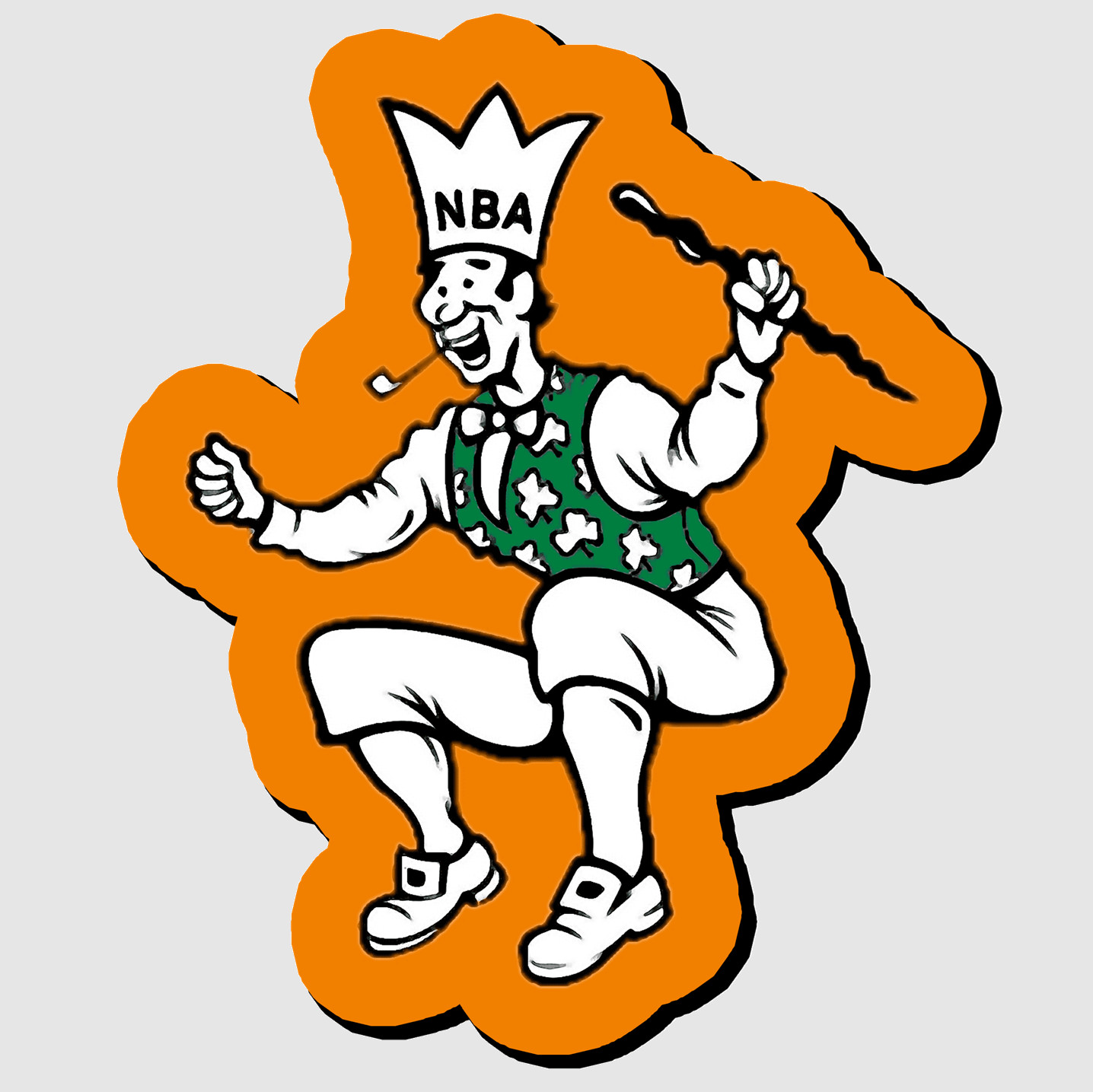 Boston Green White Basketball Weather Resistant Vinyl Sticker/Decal 02