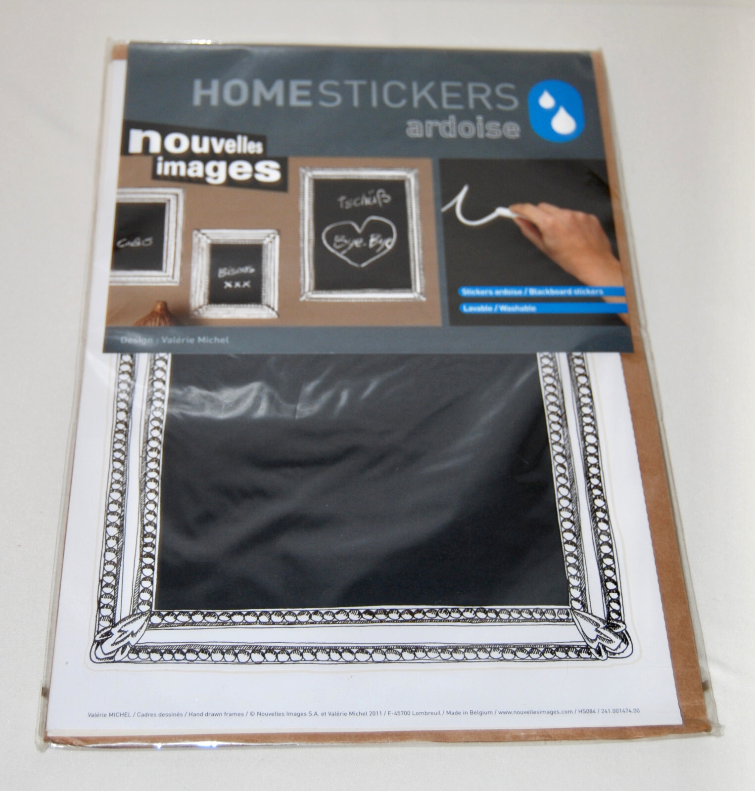 New 3-Pack HomeStickers Black Framed Write-On Chalkboard Blackboard Stickers