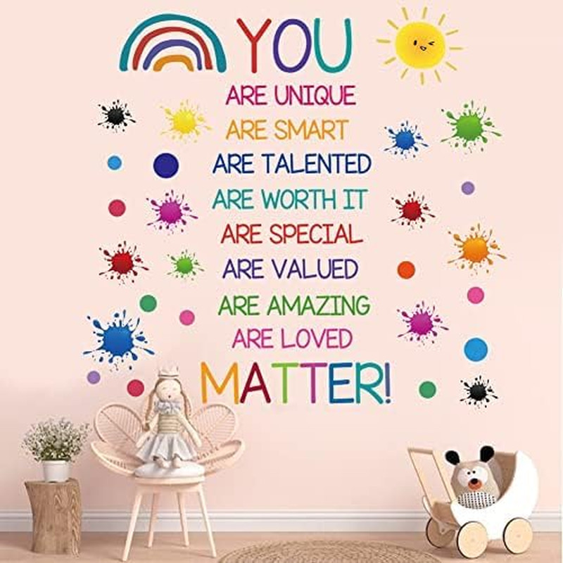 Colorful Inspirational Quote Wall Decals Motivational Phrase Wall Decor Sticker
