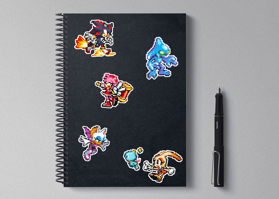 Sonic the Hedgehog Waterproof Vinyl Stickers Set 1