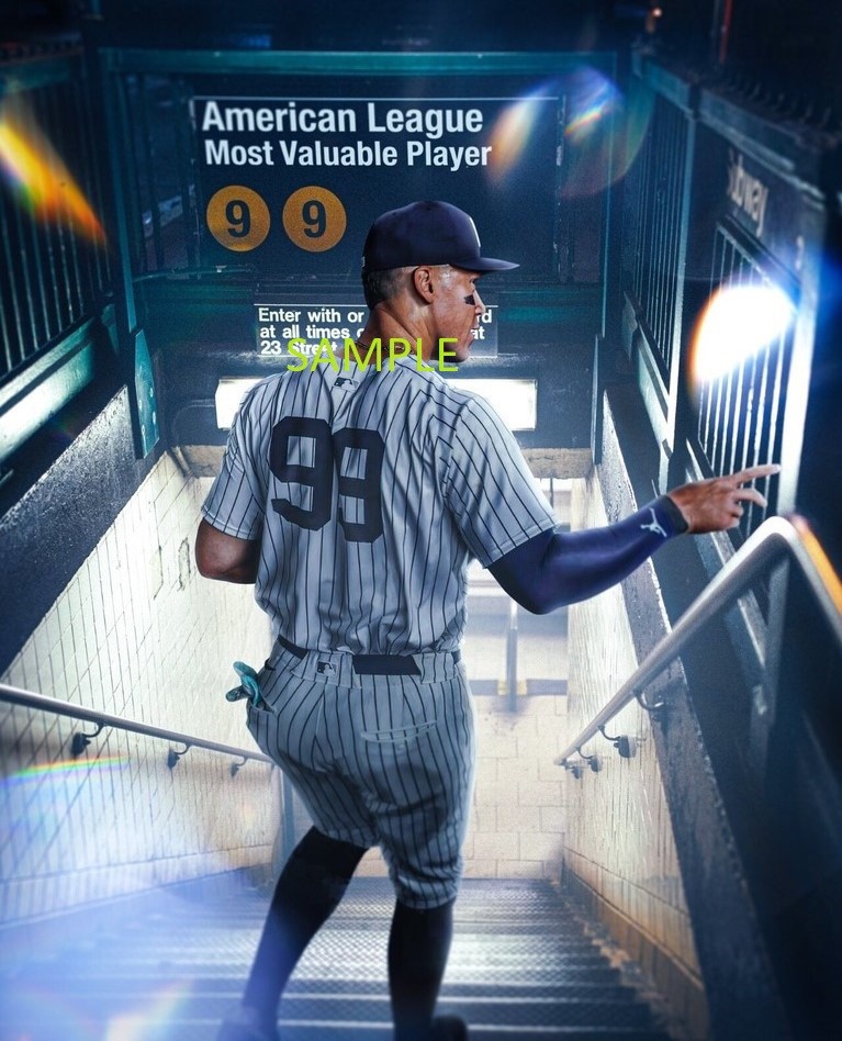 AARON JUDGE #4 REFRIGERATOR GLOSSY MAGNET CHRISTMAS MAN CAVE GIFT NY YANKEES