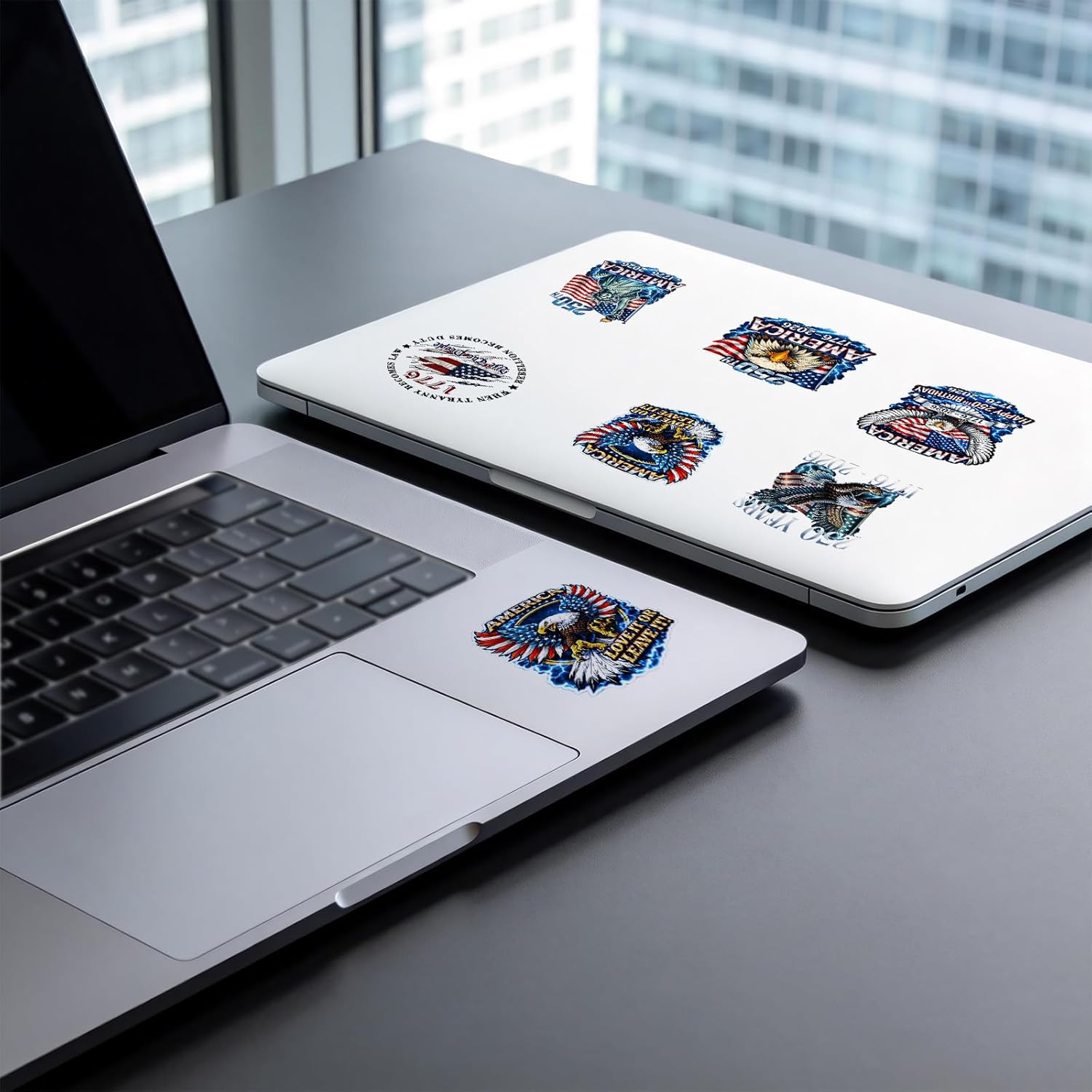 18 Pcs USA 250Th Anniversary Stickers, Waterproof Vinyl Decals, 1776 2026 Eagle