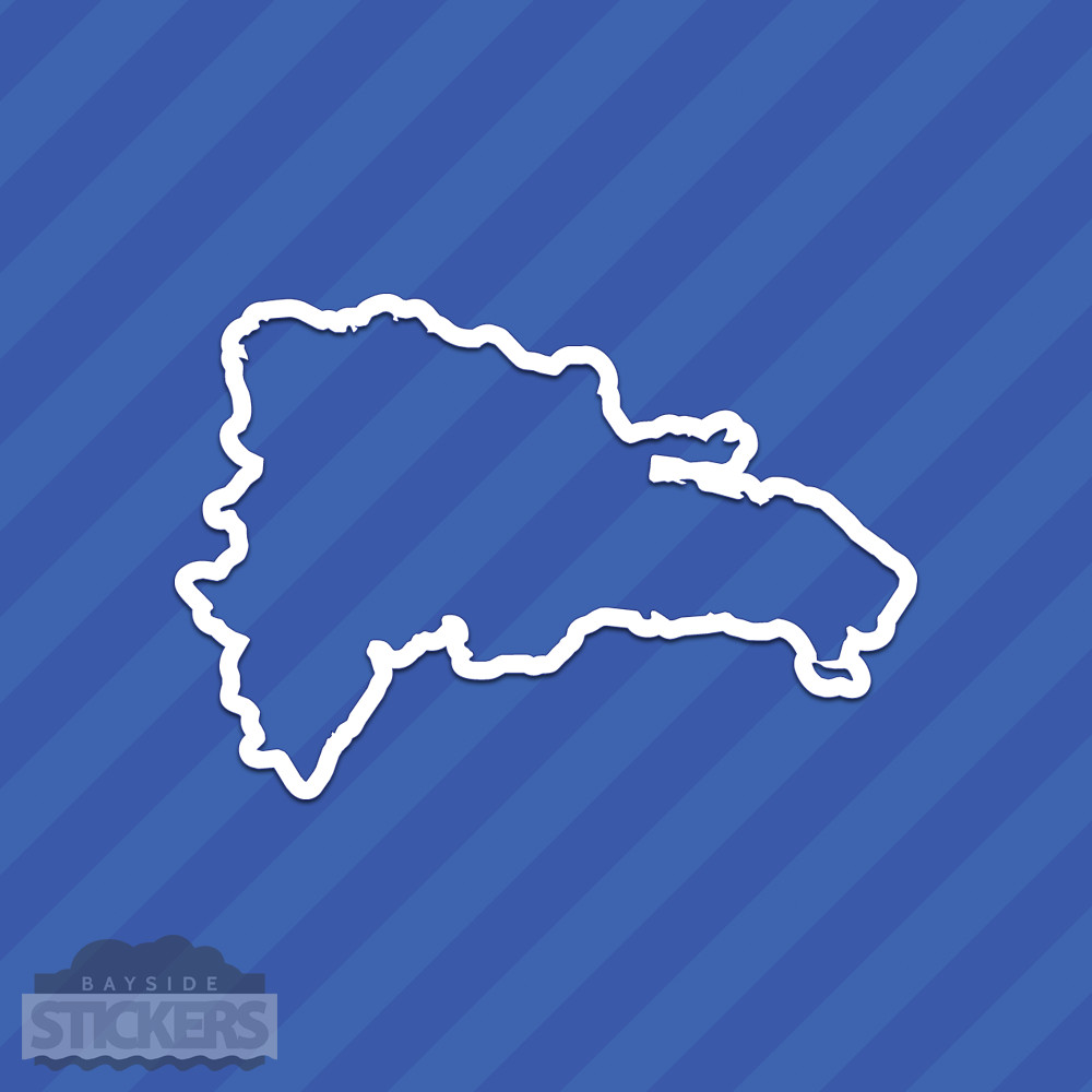 Dominican Republic Country State Outline Vinyl Decal Sticker