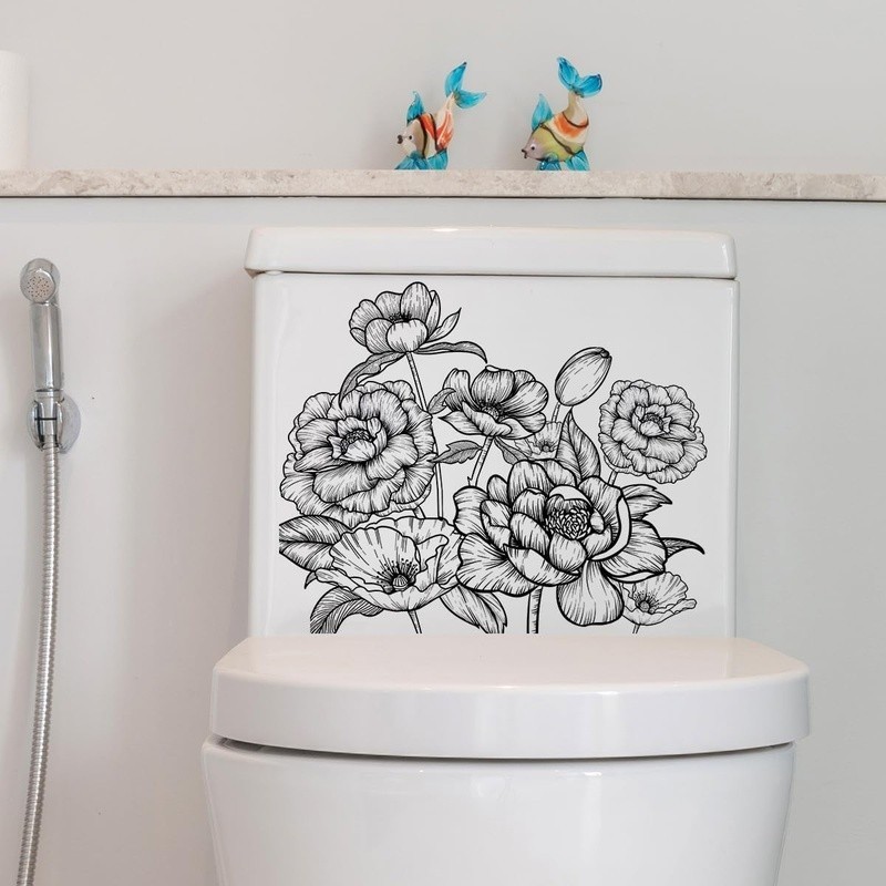 Botanical Wall Stickers Waterproof Peel & Stick Easy Installation Vintage Decor