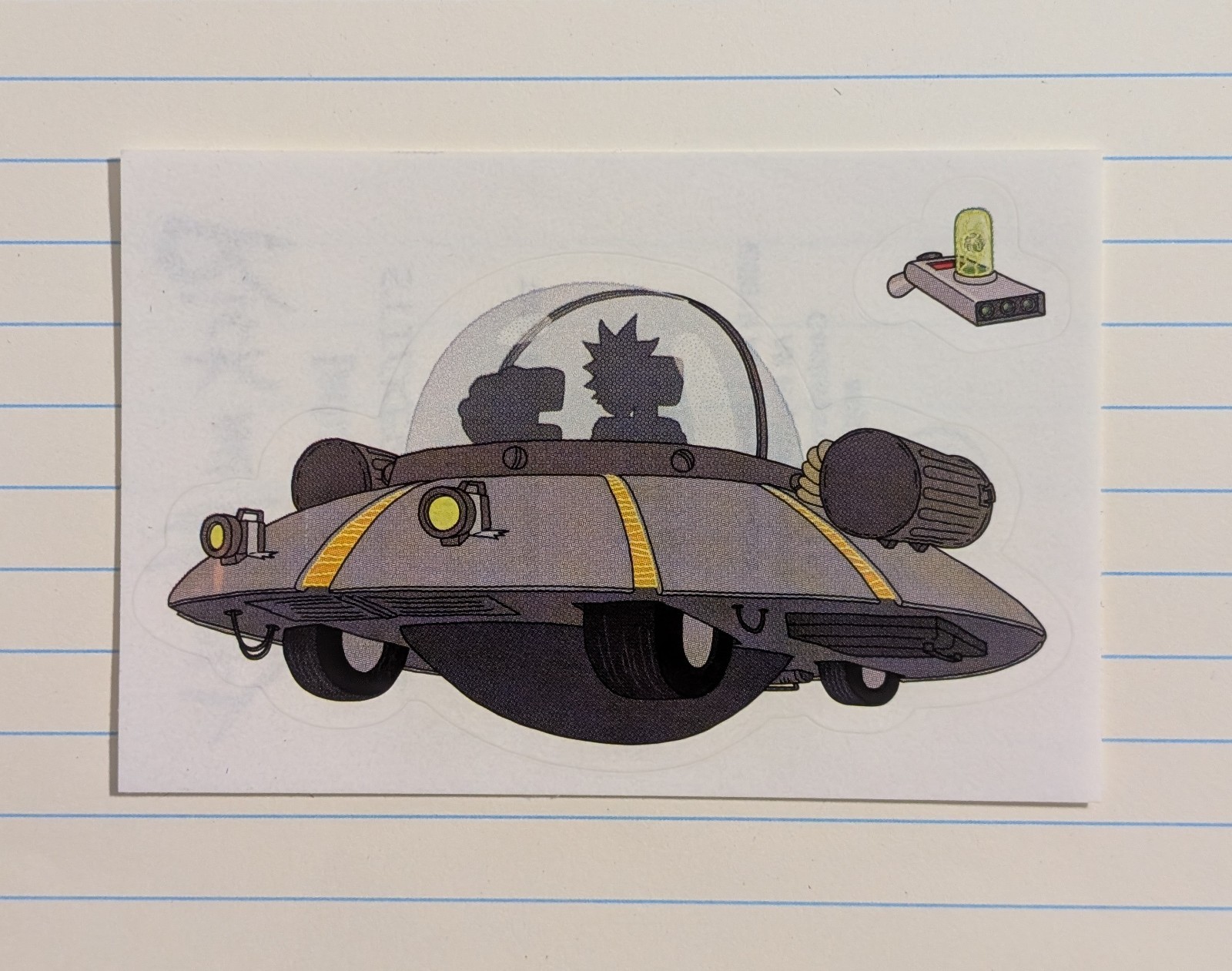 Rick & Morty Vending Sticker – 2019 Adult Swim Cartoon Network – Space Cruiser