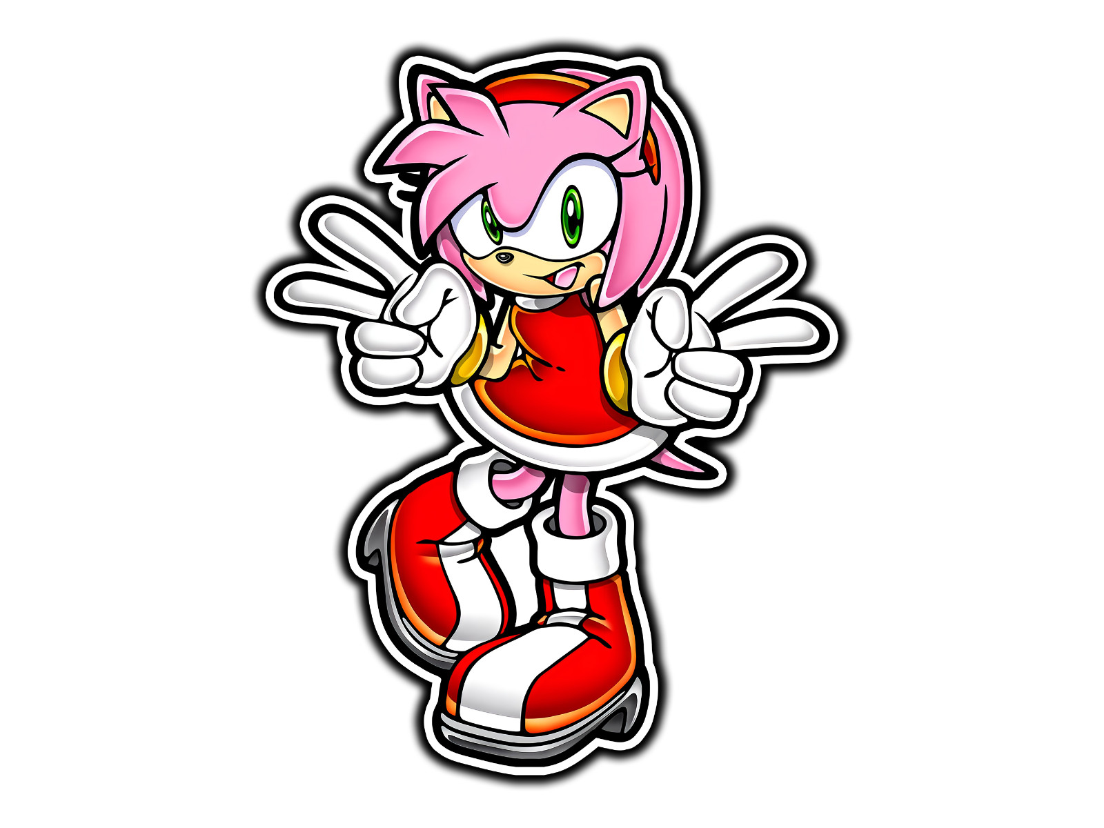 Amy Rose Retro Waterproof Vinyl Sticker Decal Die-Cut