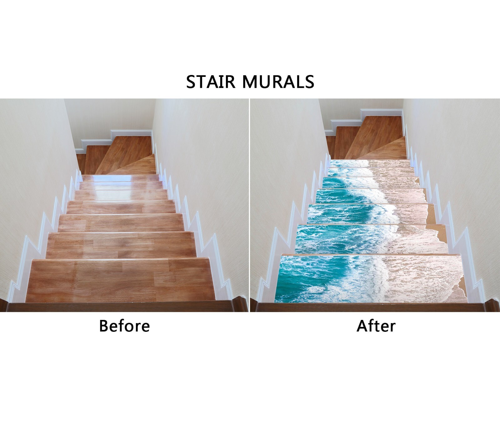 3D Simple Creek J042 Stair Risers Decoration Photo Mural Vinyl Decal Wallpaper E