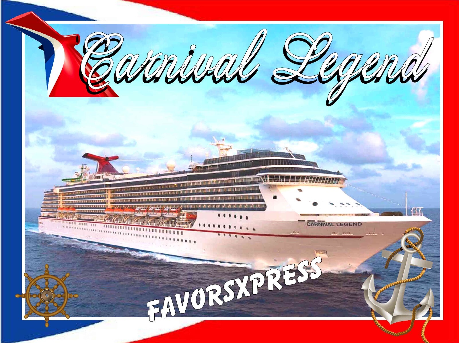 CARNIVAL LEGEND CRUISE SHIP PHOTO MAGNET 4 X 3 INCHES