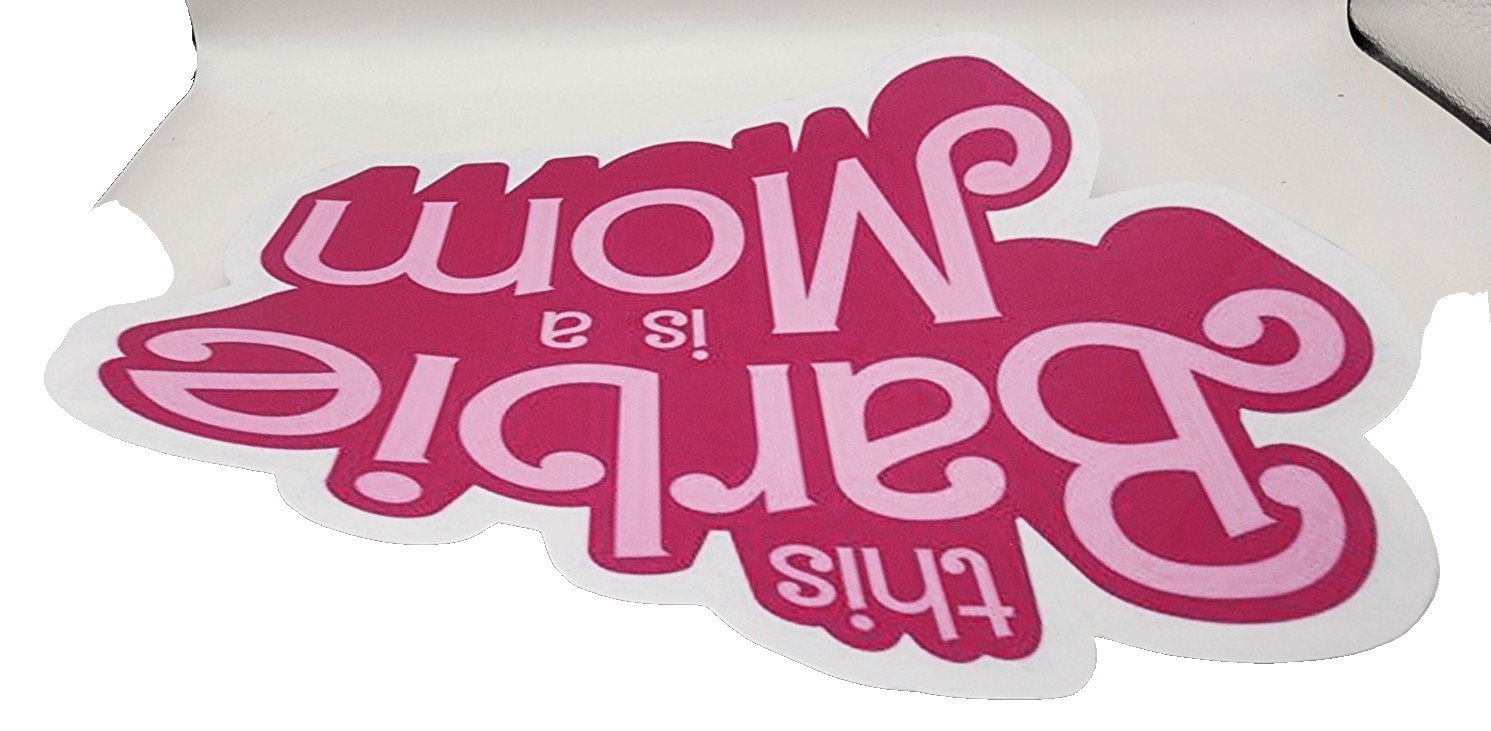 Mom Barbie Inspired Waterproof Car Decal Wall Poster Xbox Vinyl Sticker Cute