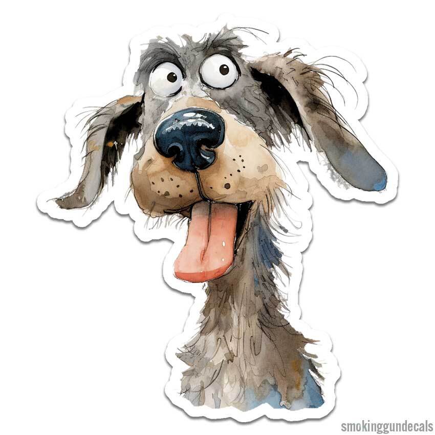 Dog Mutt, Vinyl Decal Sticker, Indoor Outdoor, 3 Sizes, #12344