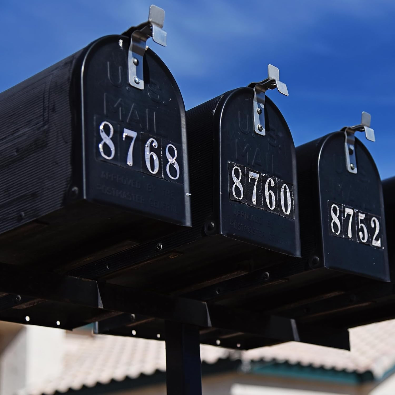 3 Sheets Reflective Mailbox Numbers 3 Inch 0-9 Vinyl Self-Adhesive Stickers